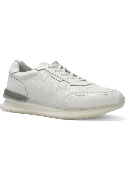 Erkek Beyaz Bağcıklı Deri Sneaker modelleri