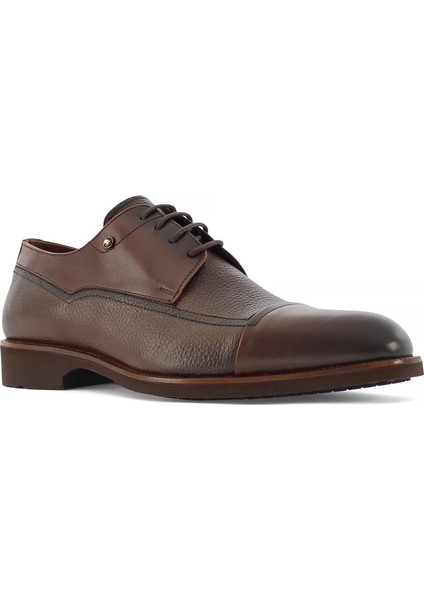 Erkek Kahverengi Bağcıklı Deri Klasik Ayakkabı modelleri