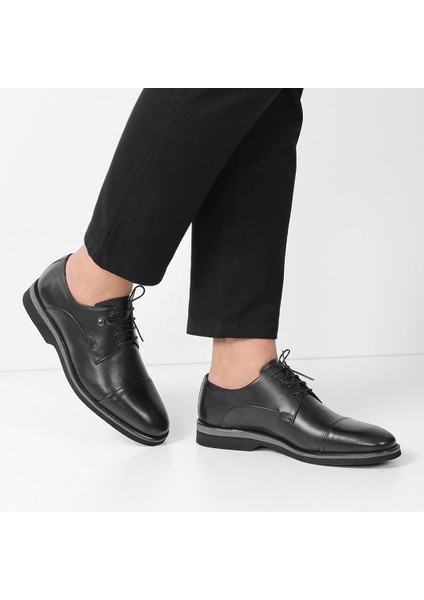 Erkek Siyah Bağcıklı Deri Klasik Ayakkabı fiyatları
