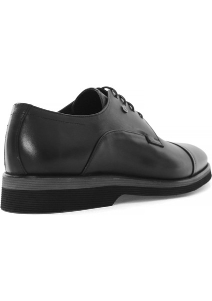 Erkek Siyah Bağcıklı Deri Klasik Ayakkabı indirimleri