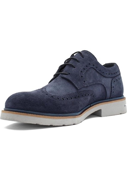 Erkek Lacivert Bağcıklı Süet Deri Günlük Ayakkabı fırsatları