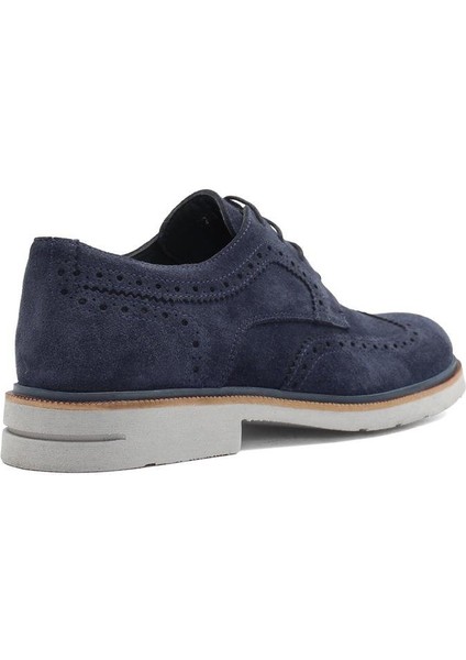 Erkek Lacivert Bağcıklı Süet Deri Günlük Ayakkabı indirimleri