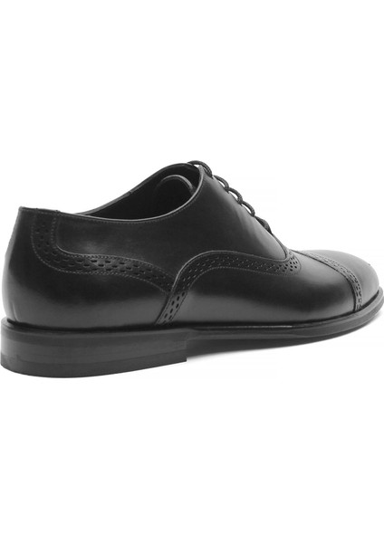 Erkek Siyah Bağcıklı Deri Klasik Ayakkabı modelleri