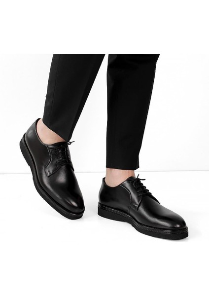Erkek Siyah Bağcıklı Deri Klasik Ayakkabı fiyatları