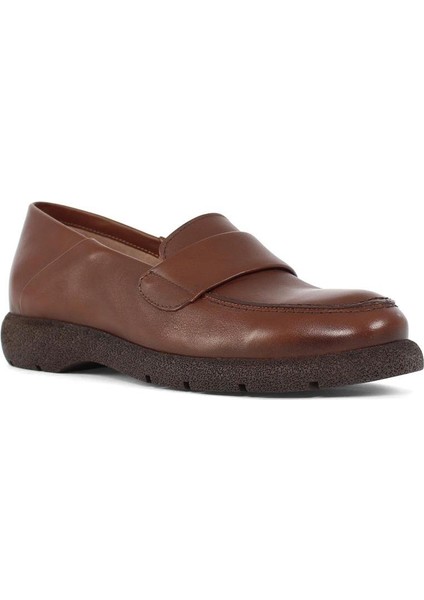 Kadın Taba Deri Loafer