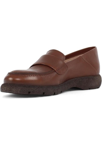 Kadın Taba Deri Loafer