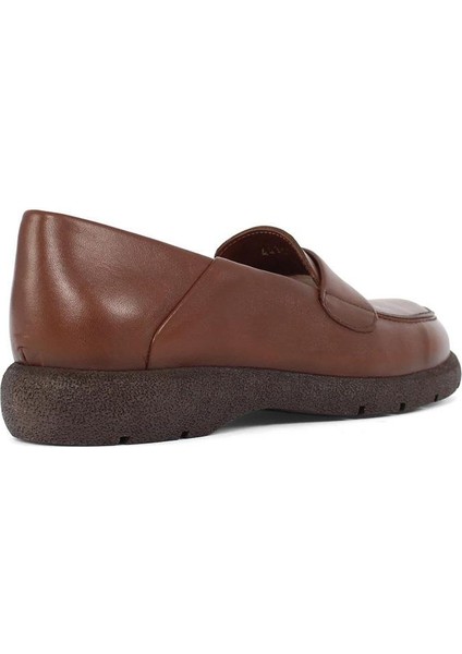 Kadın Taba Deri Loafer