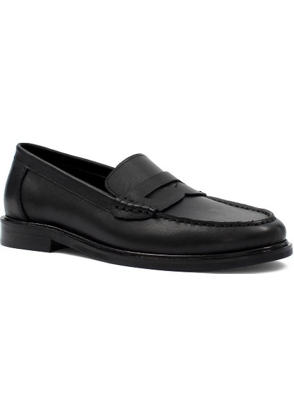 Kadın Siyah Deri Loafer modelleri