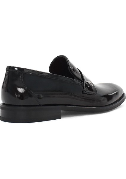 Erkek Siyah Bağcıklı Rugan Deri Klasik Ayakkabı indirimleri