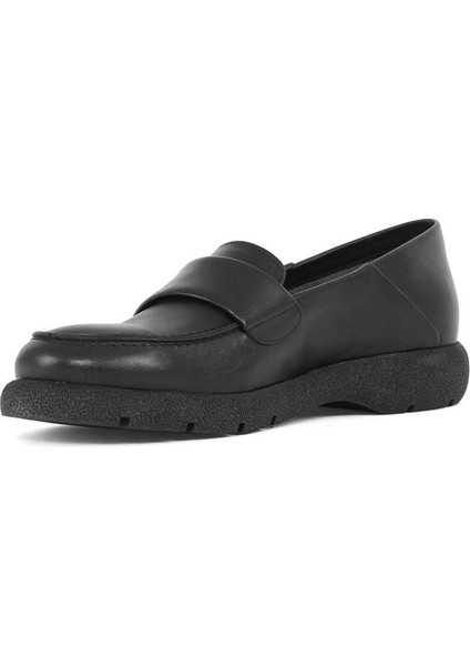 Kadın Siyah Deri Loafer fırsatları