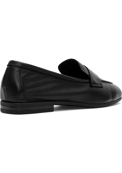 Kadın Siyah Deri Loafer indirimleri