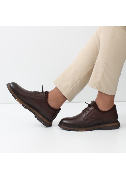 Kahve Deri Ayakkabı Kışlık Slip On Erkek 550 766