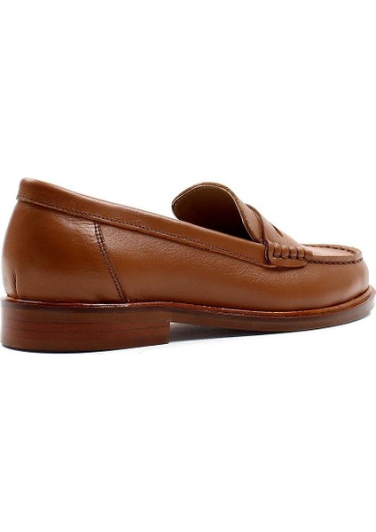 Kadın Taba Deri Loafer