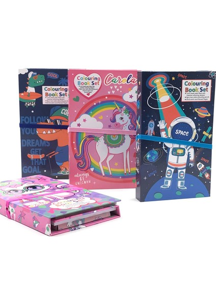 - Unick Color Boyama Kitabı-Boya Kalemleri ve Sihirli Çizim Sayfaları Seti