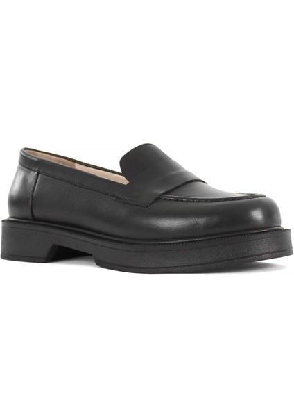 Kadın Siyah Deri Loafer modelleri