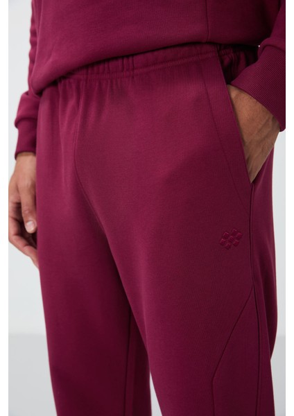 Erguvan Kompakt Pamuklu Kalın Pürüzsüz Dokulu O Yaka Comfort Fit Erkek Eşofman Takım -85263 indirimleri