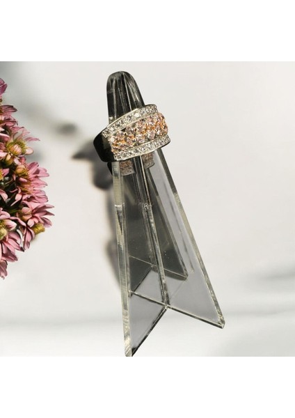 Pembe Taşlı 925 Ayar Gümüş Yüzük modelleri