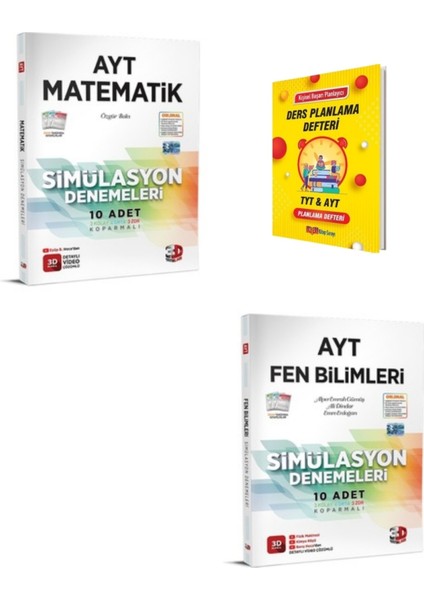 AYT Matematik - Fen Bilimleri Denemeleri + Planlama Defteri