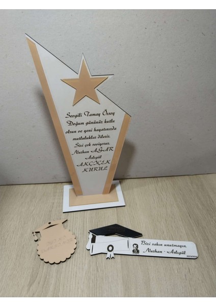 Doğum Günü Hediyesi 3 Lü Set (Plaket-Anahtarlık-Kitap Ayracı) Çok Şık Hediye fırsatları
