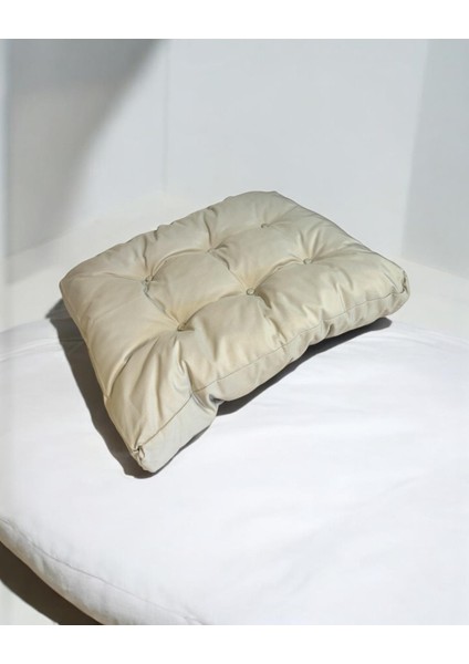 Pouf White Kedi Köpek Minderi 70 x 80 cm
