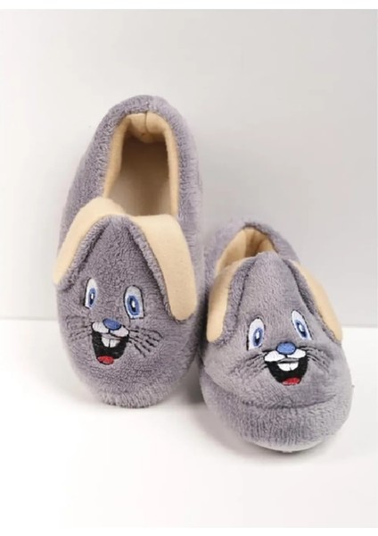 Kulakcıklı Kaydırmaz Kreş Ev Okul Ayakkabısı Unisex Bebek Çocuk Panduf