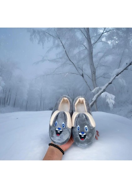 Kulakcıklı Kaydırmaz Kreş Ev Okul Ayakkabısı Unisex Bebek Çocuk Panduf modelleri