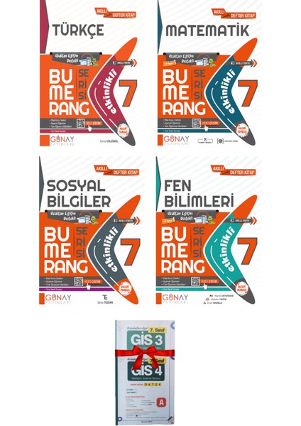 7.Sınıf Türkçe / Matematik / Fen / Sosyal Etkinlikli Defter Serisi 4 Kitap