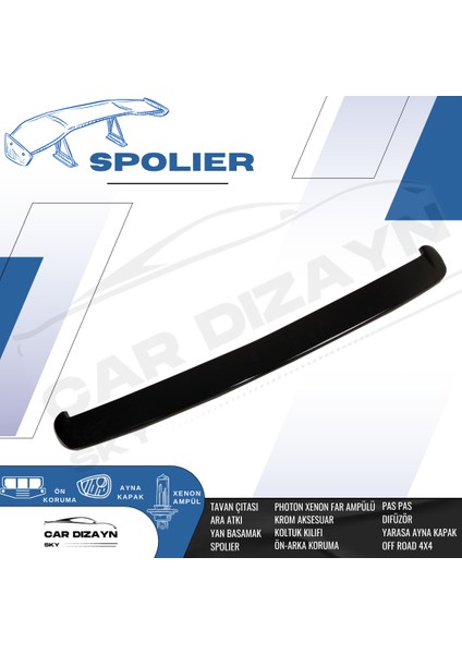 Peugeot Rifter Siyah Boyalı Spoiler 2015-2016-2017-2018-2019-2020-2021-2022-2023-2024 Model