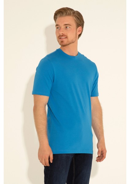 U.S. Polo Assn. Erkek Saks Basic T-Shirt 50284618-VR045