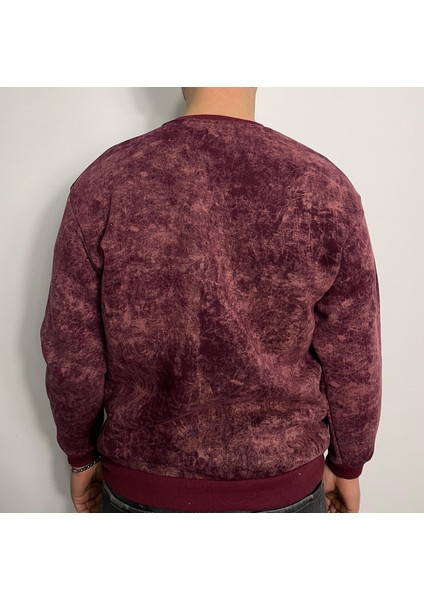 Bisiklet Yaka Batik Desenli Erkek Sweatshirt modelleri