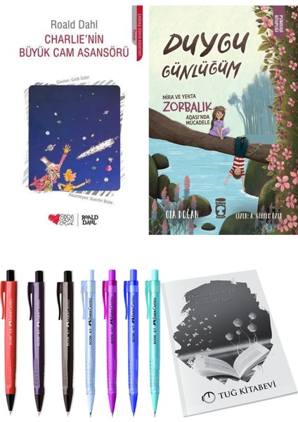 Duygu Günlüğüm Mira ve Yekta Zorbalık Adası'nda Mücadele ve Charlie'nin Büyük Cam Asansörü 2'li Set + Hediyeli