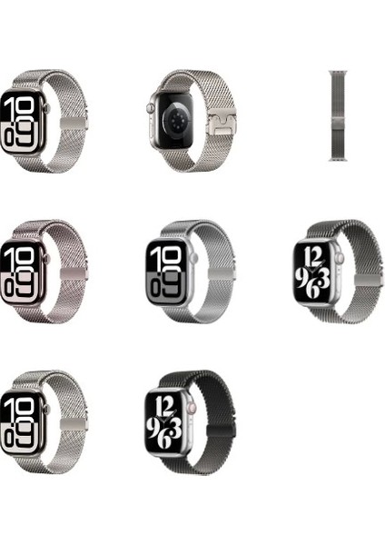 Apple Watch 10 42MM Metal Ince Spor Premium Hasır Kordon KRD-121 fiyatları
