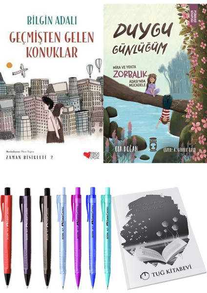 Duygu Günlüğüm Mira ve Yekta Zorbalık Adası'nda Mücadele ve Zaman Bisikleti 2 Geçmişten Gelen Konuklar 2'li Set + Hediyeli