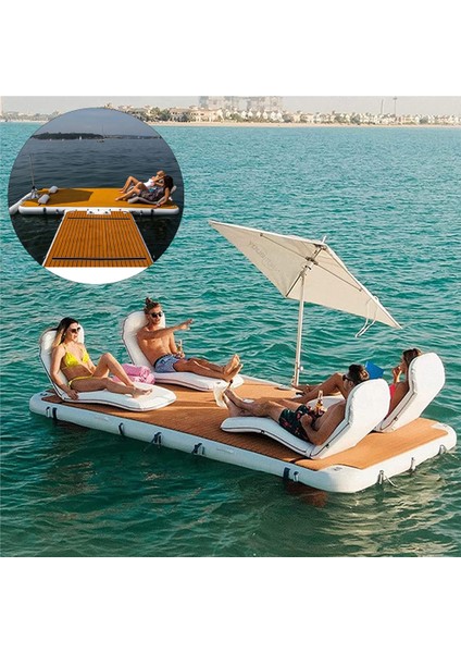 Sunup SN-24885 Şişme Yüzen Deniz Yatağı Iskele Paltform 300X100 cm 600 kg Taşır Elektrikli Hava Pompası fiyatları