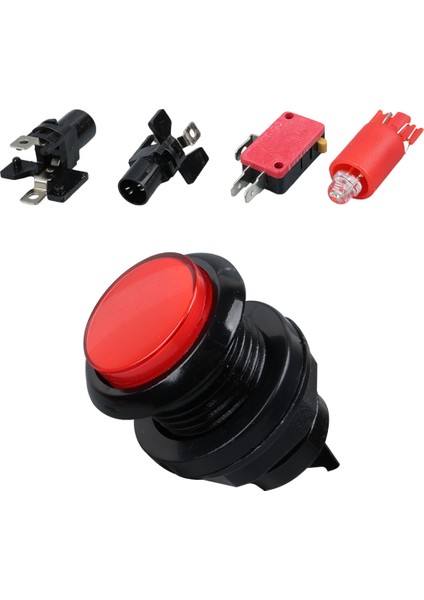 IC-180J-1 Atari Butonu 12V Ledli Kafa Çapı 24MM Delik Çapı 24MM Anahtar Düğme