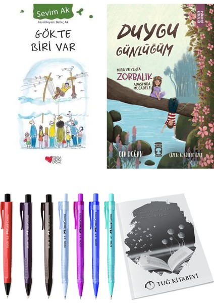 Duygu Günlüğüm Mira ve Yekta Zorbalık Adası'nda Mücadele ve Gökte Biri Var 2'li Set + Hediyeli