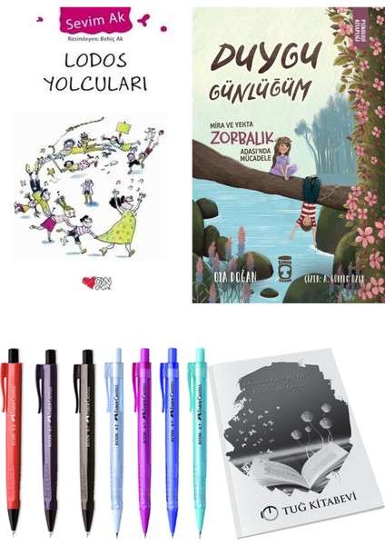 Duygu Günlüğüm Mira ve Yekta Zorbalık Adası'nda Mücadele ve Lodos Yolcuları 2'li Set + Hediyeli