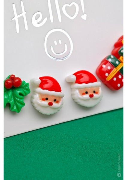 Yılbaşı Küpesi Noel Temalı 6'lı Küpe Set Kokina Küpe