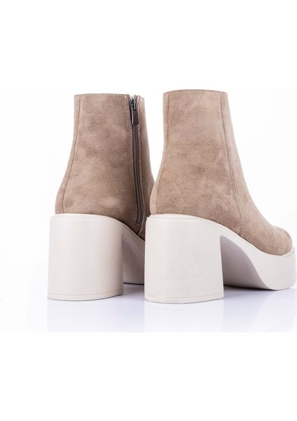 Feray Kadın Süet Vizon Topuklu Bot modelleri