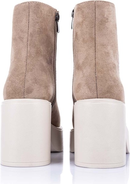 Feray Kadın Süet Vizon Topuklu Bot fırsatları
