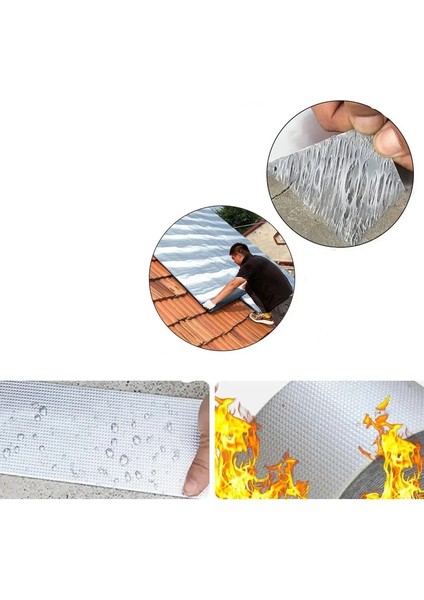 Süper Güçlü Çatı İzolasyon Bandı 100CM x 300CM Tamir ve Su Sızdırmaz Çamur Bant En 1 Metre Boy 3 Metre