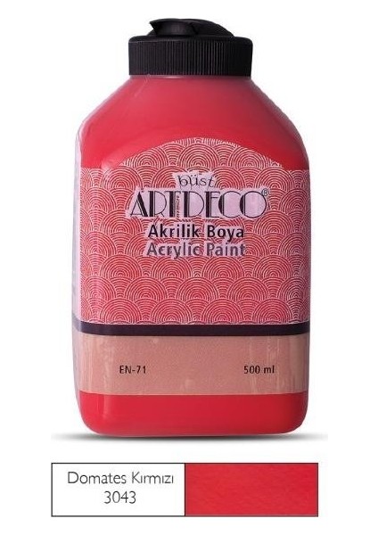 Akrilik Ahşap Boyası 500 ml 3043 Domates Kırmızı