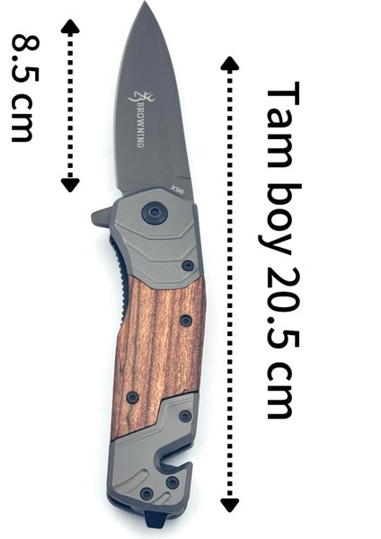 Kamp Browning Çakı 20,5 cm Ip Kesme Aparatlı