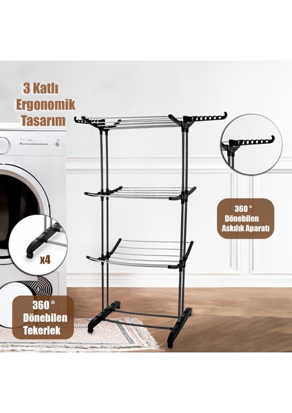 Flyby 3 Katlı Kurutmalık