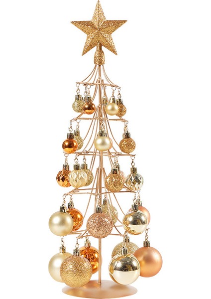 Noel Süsleri Demir Çerçeve Noel Topu Demir Noel Masaüstü 43 Süslemeleri Hediye Ağacı Üst Yıldız Noel Ağacı (Yurt Dışından)