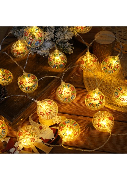 Noel Dekorasyonu Yuvarlak Kek Işık Dize Noel Ağacı Asılı Süslemeler Atmosfer Ivır Zıvır Sahne Düzeni Fotoğraf Sahne Işıkları (Yurt Dışından)