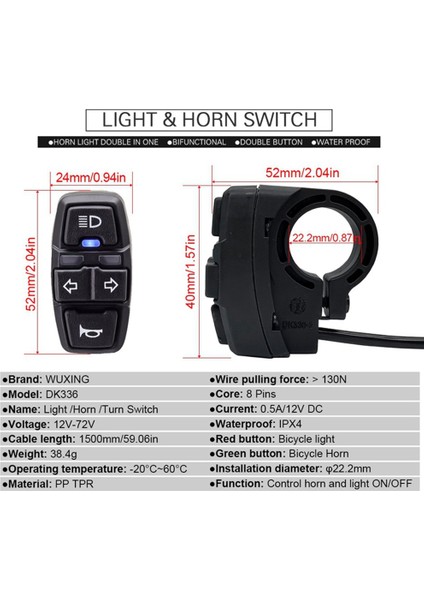 Elektrikli Bisiklet 24/36/48 V/60 V Far Ön Kuyruk Arka Uyarı Işığı LED Gece Spot Far Sürme Ebike (Yurt Dışından) fiyatları