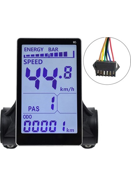 M5 Elektrikli Bisiklet LCD Ekran Ölçer 24V 36V 48V 60V E Scooter Dağ Elektrikli Bisiklet Için LCD Panel Ekran (Sm 6pın) (Yurt Dışından)