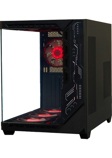 ColdPower Seawave 7x Argb Sessiz Fan Temper Cam Kumanda Kontrolcü Psu Yok E-Atx Gaming Kasa