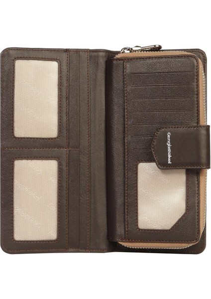 Monogram Kadın Büyük Boy Mıknatıslı Cüzdan Portföy – 65104P - Vizon Kahve